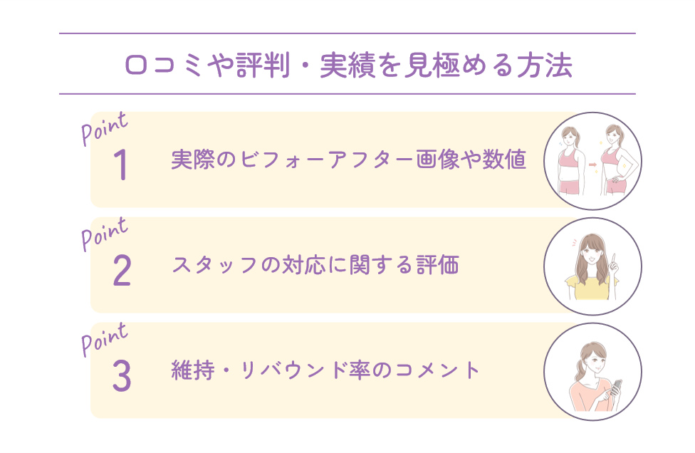 口コミや評判・実績を見極める方法