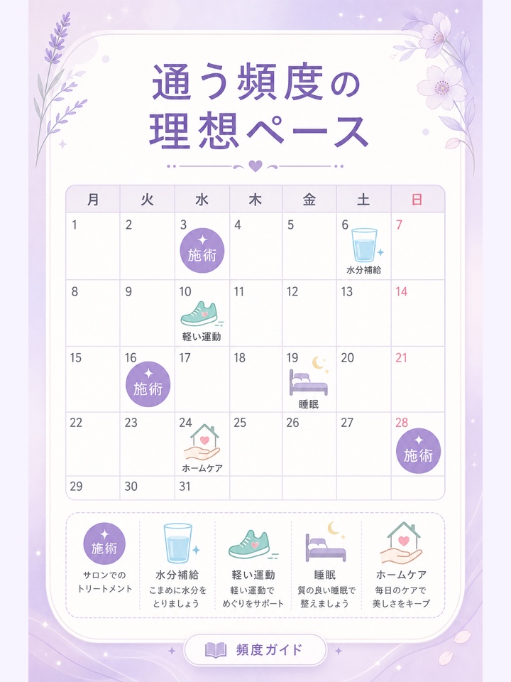 通う頻度の理想ペース（10日〜2週間に1回）