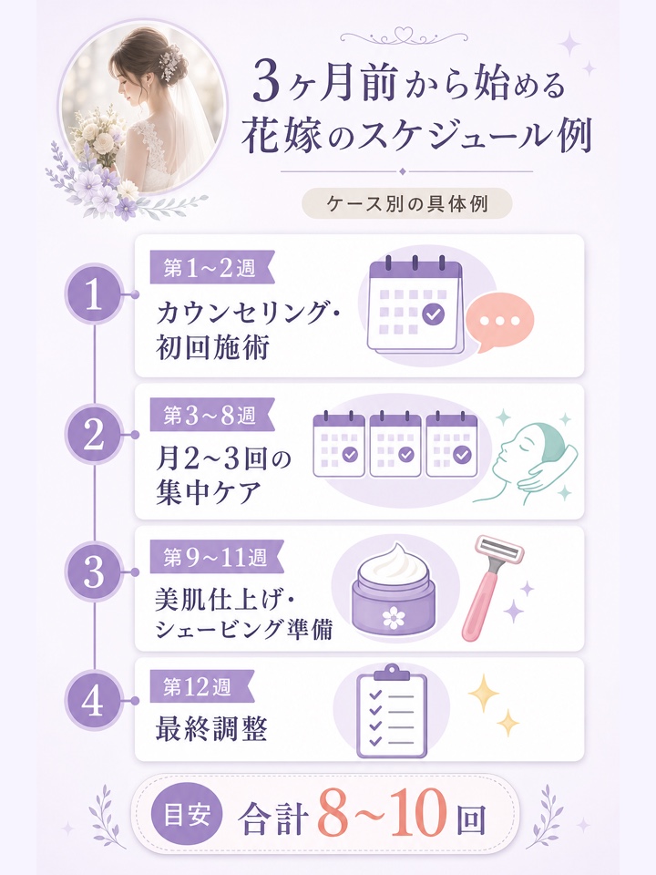 3ヶ月前から始める花嫁のスケジュール例