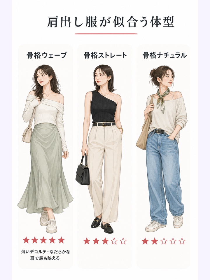最も似合うのは骨格ウェーブ 華奢な上半身と薄いデコルテが映える理由
