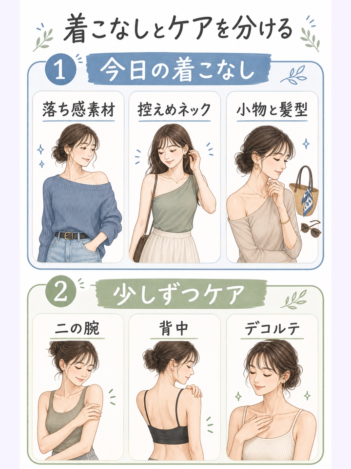 着こなしで盛る部分とボディメイクで整える部分を切り分ける