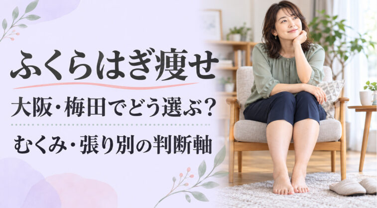 大阪・梅田のふくらはぎ痩せエステをむくみ・張り別に選ぶ記事のアイキャッチ