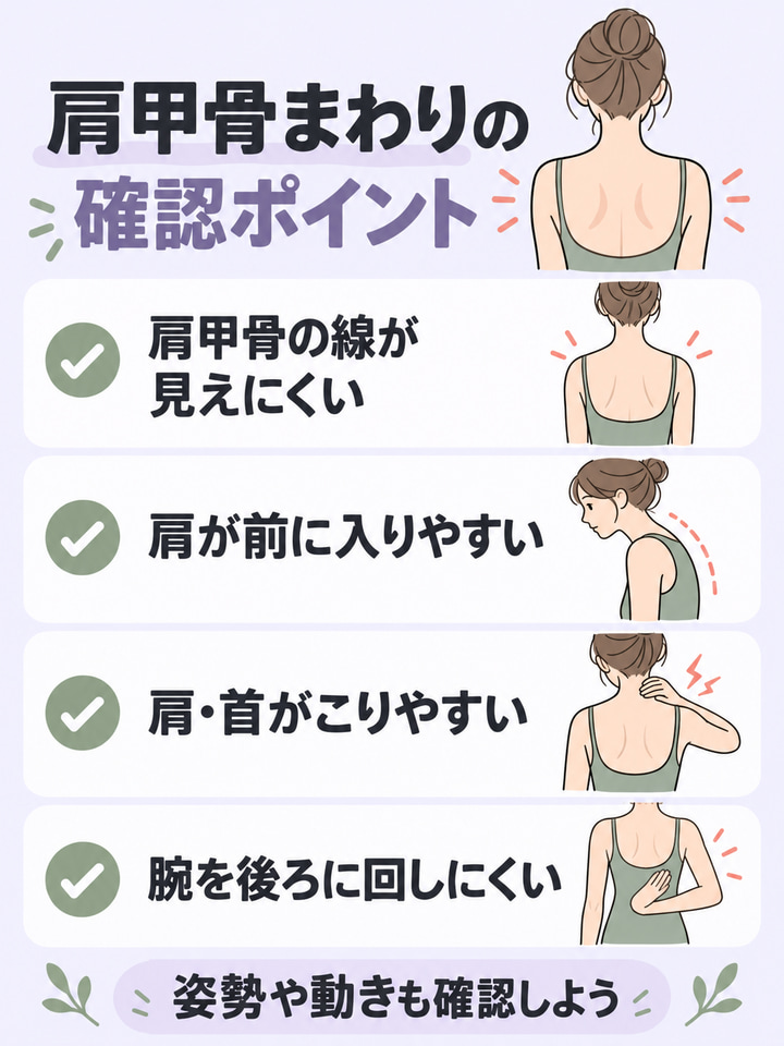 肩甲骨まわりタイプのサイン