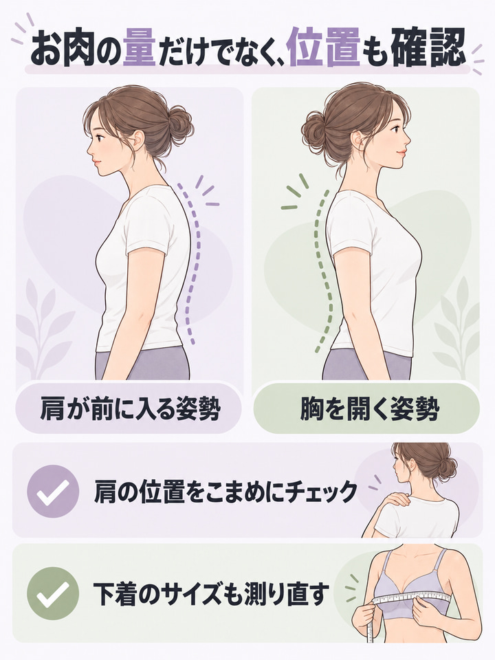 下着や姿勢でお肉が流れている人に向く理由