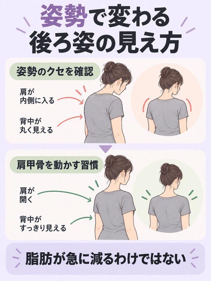 姿勢の崩れで背中が丸く見える人に向く理由