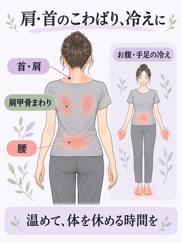 肩や首のこわばり、冷えがある人に向く理由